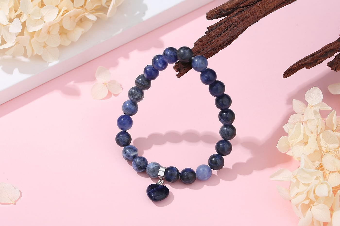 XIANNVXI Herz Armband Damen Stein Kristall Armband Perlen Armband 8Mm Perlenarmband Freundin Armband Schmuck Geburtstagsgeschenk Weihnachtsgeschenke Für Frauen