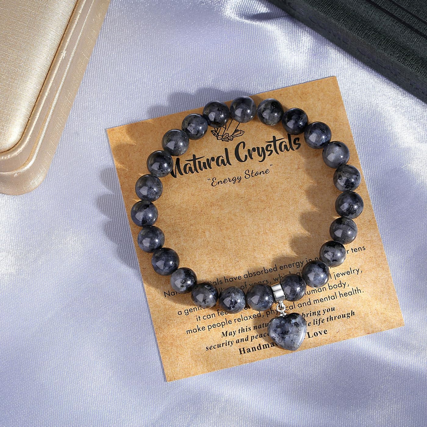 XIANNVXI Herz Armband Damen Stein Kristall Armband Perlen Armband 8Mm Perlenarmband Freundin Armband Schmuck Geburtstagsgeschenk Weihnachtsgeschenke Für Frauen