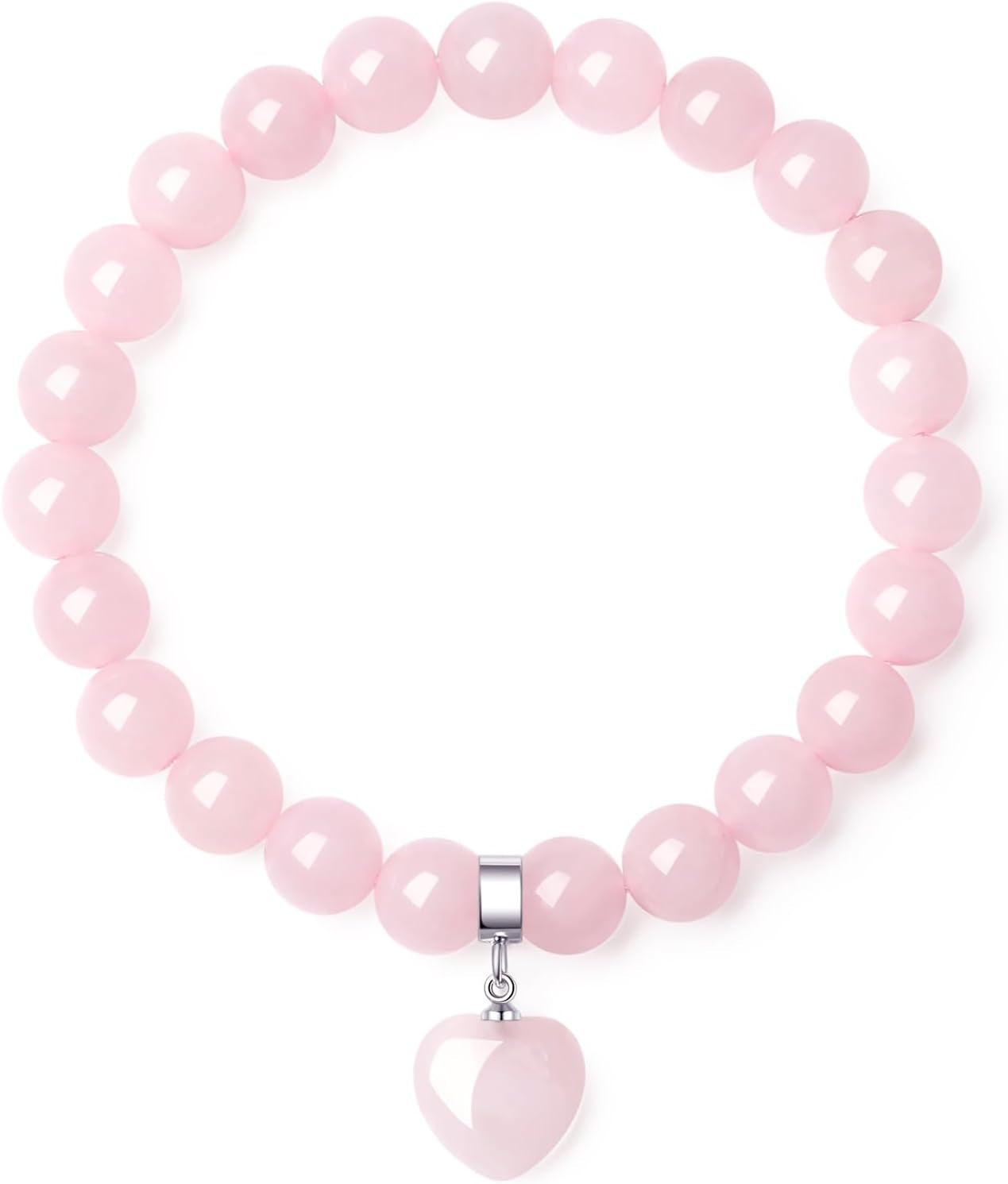 XIANNVXI Herz Armband Damen Stein Kristall Armband Perlen Armband 8Mm Perlenarmband Freundin Armband Schmuck Geburtstagsgeschenk Weihnachtsgeschenke Für Frauen