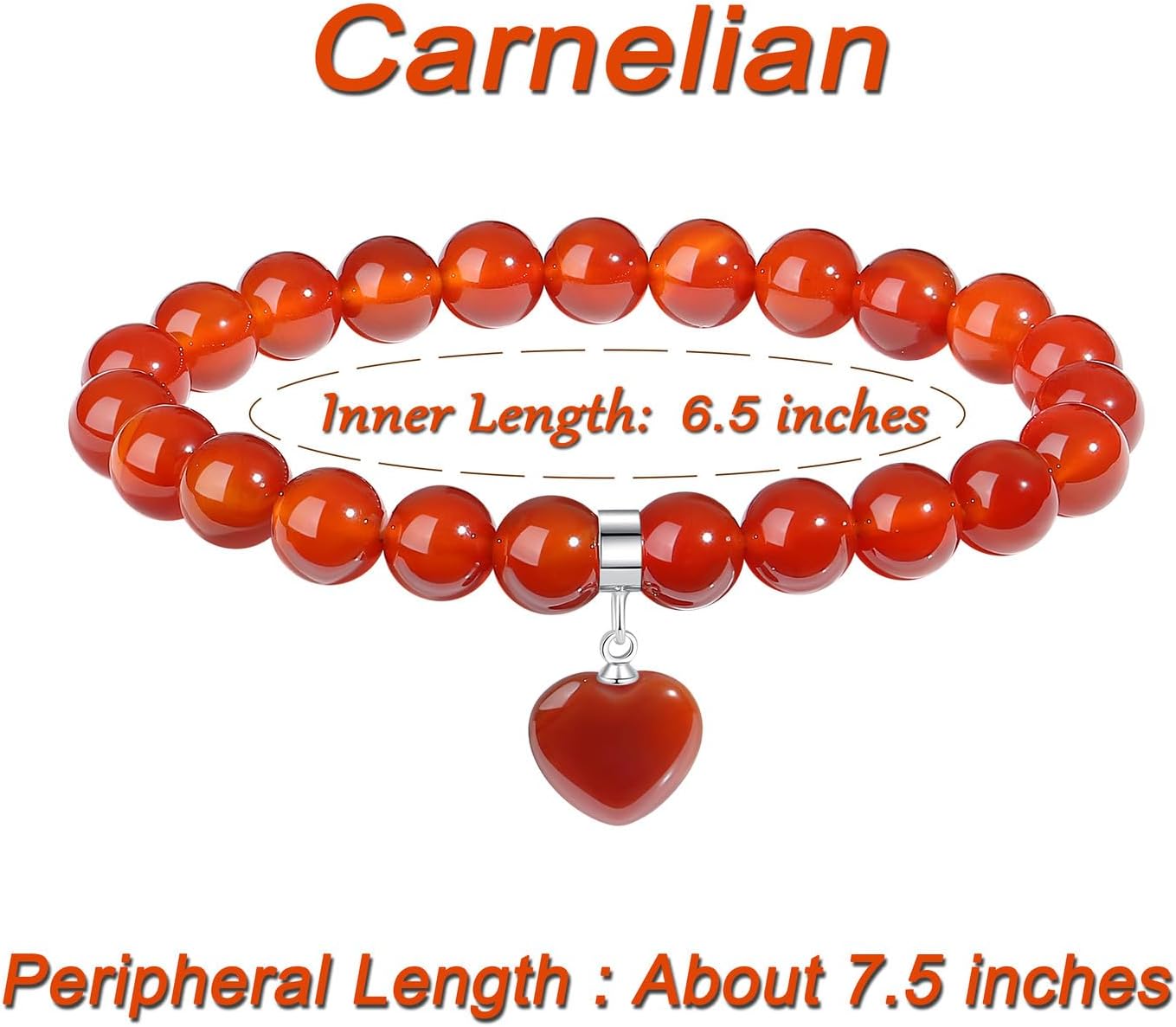 XIANNVXI Herz Armband Damen Stein Kristall Armband Perlen Armband 8Mm Perlenarmband Freundin Armband Schmuck Geburtstagsgeschenk Weihnachtsgeschenke Für Frauen