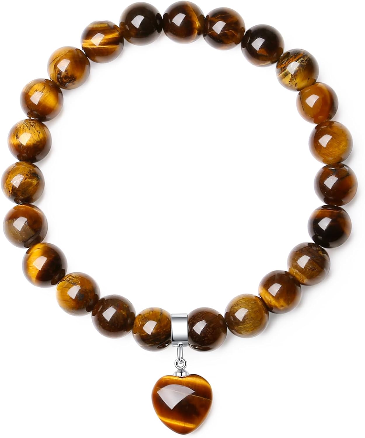 XIANNVXI Herz Armband Damen Stein Kristall Armband Perlen Armband 8Mm Perlenarmband Freundin Armband Schmuck Geburtstagsgeschenk Weihnachtsgeschenke Für Frauen
